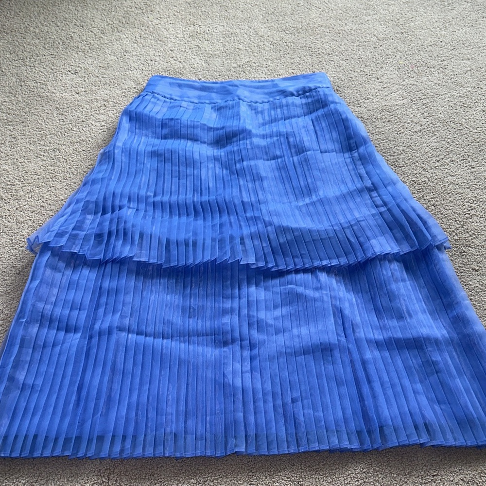 Emily McCarthy pleated tiered midi skirt